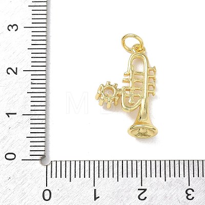 Brass Micro Pave Clear Cubic Zirconia Pendants KK-D289-01G-13-1