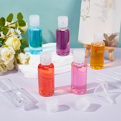 50Pcs Plastic Flip Top Cap Bottles MRMJ-BC0003-56B-1