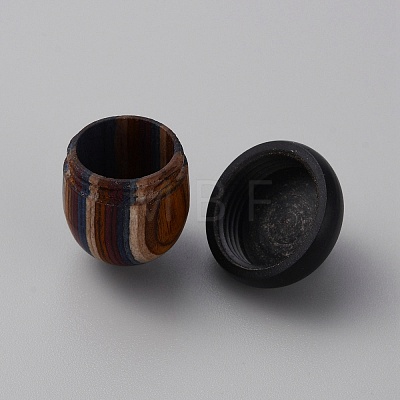 Wooden Acorn Box Jewelry Pendants WOOD-WH0024-152-1