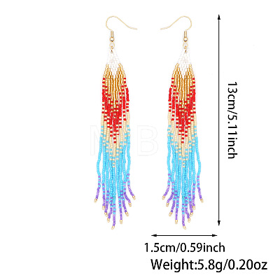 Handmade Glass Beaded Dangle Earrings VI8065-1