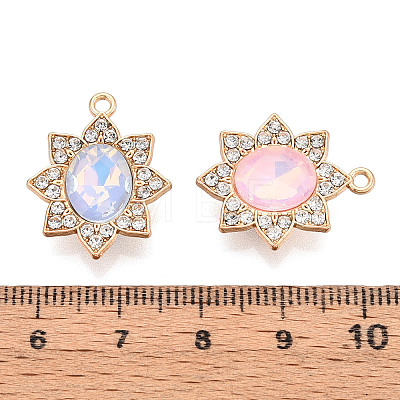 Alloy Glass Pendants PALLOY-N176-64KCG-1