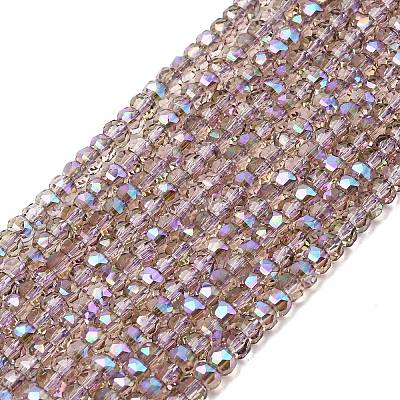 Electroplate Glass Beads Strands GLAA-Q105-03L-1