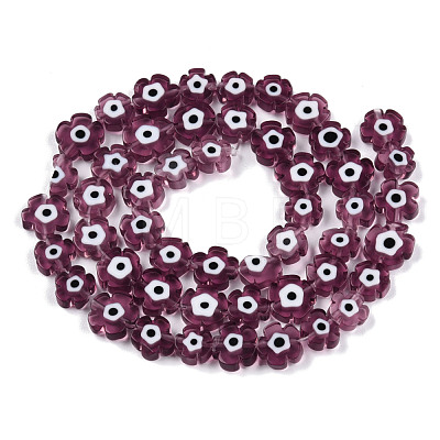 Handmade Evil Eye Lampwork Beads Strands LAMP-N029-018-01-1