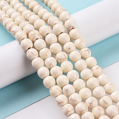 Synthetic Turquoise Beads Strands TURQ-F007-01A-8mm-1