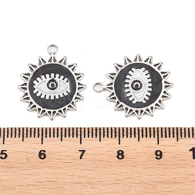 304 Stainless Steel Enamel Pendants STAS-K293-38P-02-1