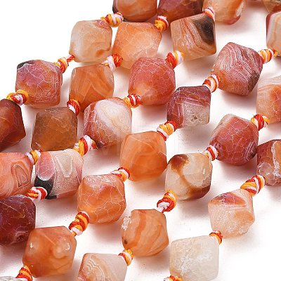 Natural Weathered Agate Beads Strands G-A321-G02-01-1