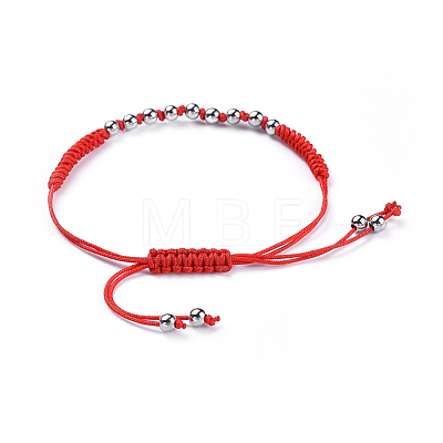 Adjustable Nylon Cord Braided Bead Bracelets BJEW-JB04426-03-1