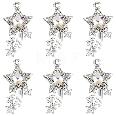 10Pcs Glass Pendants GLAA-YW0004-64B-01-1