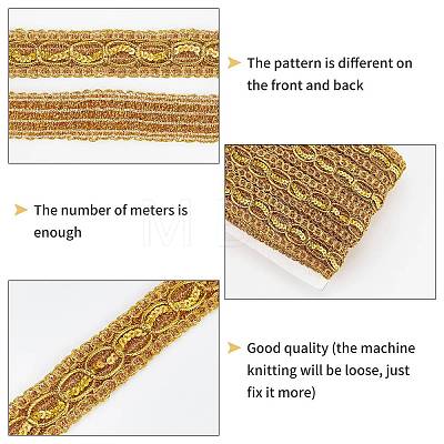 Metallic Yarn Ribbons OCOR-WH0065-10B-1