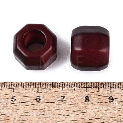 Opaque Acrylic Imitation Wood Beads OACR-N162-17A-1
