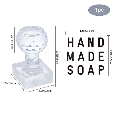 Clear Acrylic Soap Stamps DIY-WH0445-008-1