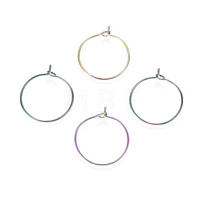 Ion Plating(IP) 316L Surgical Stainless Steel Hoop Earring Findings LS-STAS-D164-05M-1