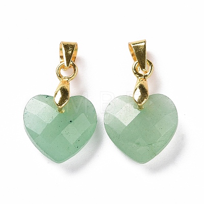 Natural Green Aventurine Pendants G-C023-07B-1