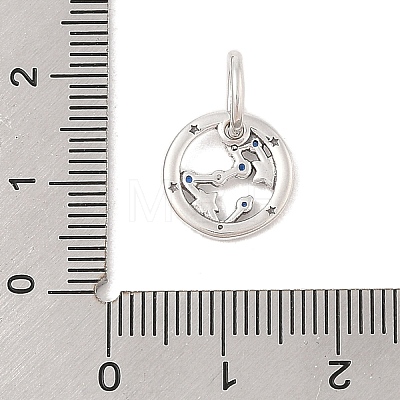 Luminous 925 Sterling Silver Rhinestone Constellation Charms STER-H114-01AS-04-1