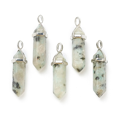 Natural Sesame Jasper Pointed Pendants X-G-M378-01P-A11-1