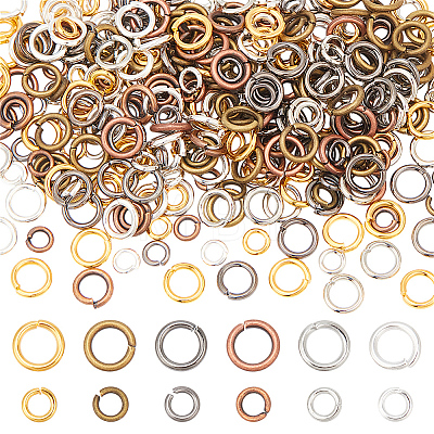 360Pcs 12 Styles Brass Open Jump Rings KK-LP0001-34-1