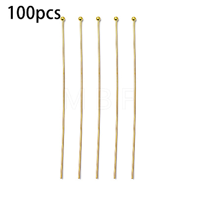 100Pcs Brass Ball Head Pins KK-YW0002-42G-1