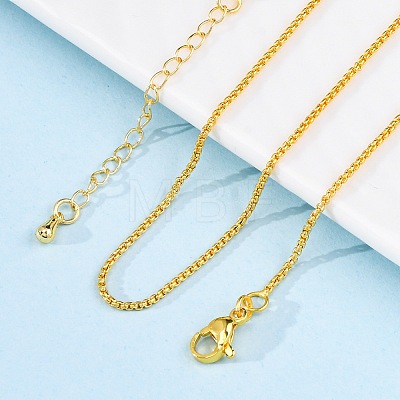 Brass Box Chains Necklaces for Women NJEW-D302-08G-1