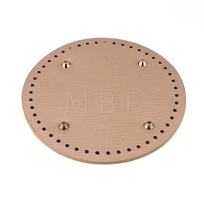 PU Leather Flat Round Bag Bottom FIND-WH0056-05B-1