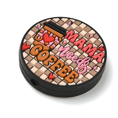 Coffee Theme Silicone Beads SL-CBACE28-01I-1