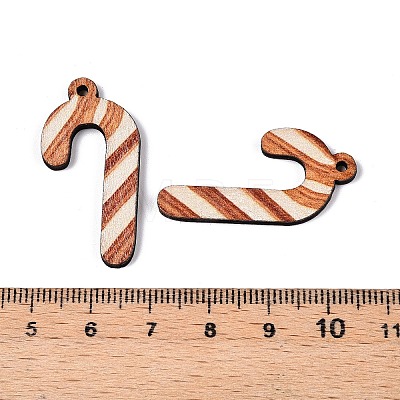 Printed Poplar Wood Pendants FIND-N005-74A-1