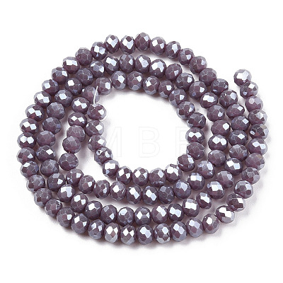 Electroplate Glass Beads Strands EGLA-A044-P4mm-A11-1