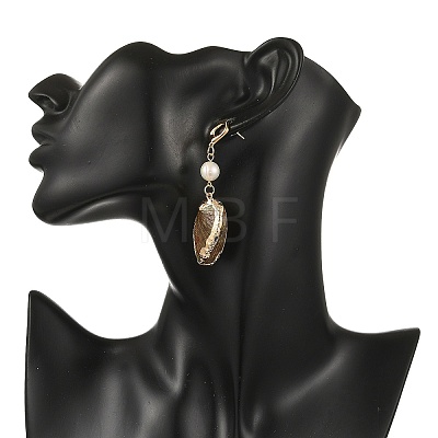 Natural Paua Shell Stud Earrings EJEW-JE07372-1