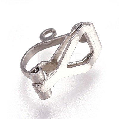 304 Stainless Steel Clip-on Earring Findings STAS-P206-02P-1