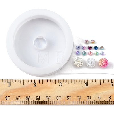 2490Pcs 15 Style Rainbow ABS Plastic & Acrylic Imitation Pearl Beads OACR-FS0001-25-1