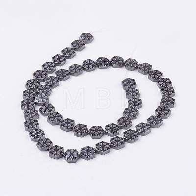 Non-magnetic Synthetic Hematite Beads Strands G-P341-04-8x3mm-1