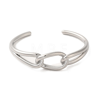 304 Stainless Steel Wire Wrap Cuff Bangles BJEW-Q773-06A-P-1