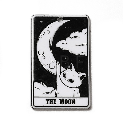 Tarot Theme Printed Acrylic Pendants MACR-G061-04B-1