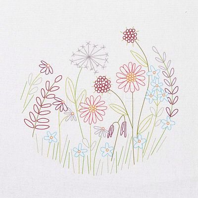 DIY Embroidery Fabric with Eliminable Pattern DIY-P032-C04-1