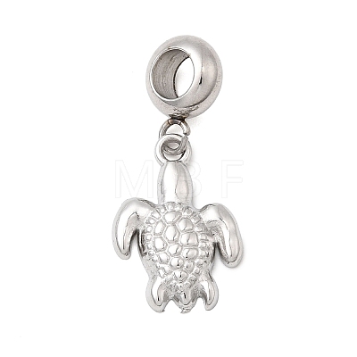 304 Stainless Steel Sea Animal European Dangle Charms STAS-D153-04A-P-1