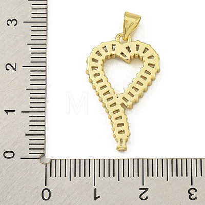 Rack Plating Brass Pave Cubic Zirconia Pendants KK-U029-10G-01-1