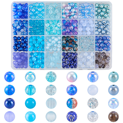 720Pcs 24 Styles Mixed Styles Acrylic Beads DIY-PA0002-14B-1