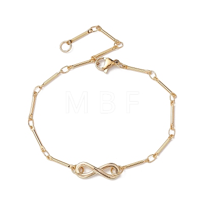 Brass Bar Link Chain Bracelets BJEW-JB10503-1