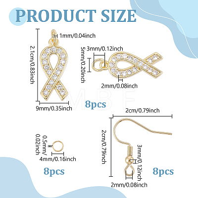 DIY Awareness Ribbon Earring Making Kits SENE-NB0015-63-1