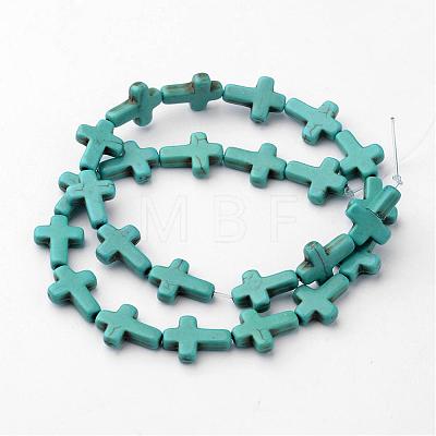 Synthetic Turquoise Beads Strands TURQ-G112-12x16mm-01-1