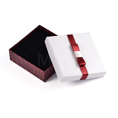 Rectangle Jewelry Set Cardboard Boxes X-CBOX-N007-01B-1