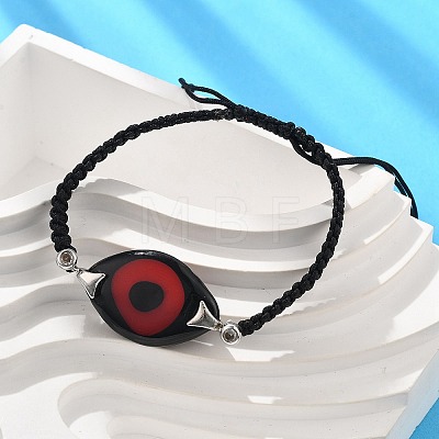 Evil Eye Acrylic Link Bracelets BJEW-U027-01P-1