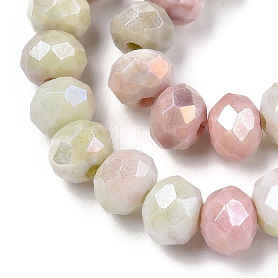 Faceted Electroplated Glass Beads Strands X-GLAA-C023-02-B03-1
