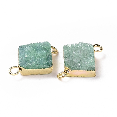 Natural Druzy Quartz Links connectors G-P396-09G-09-1