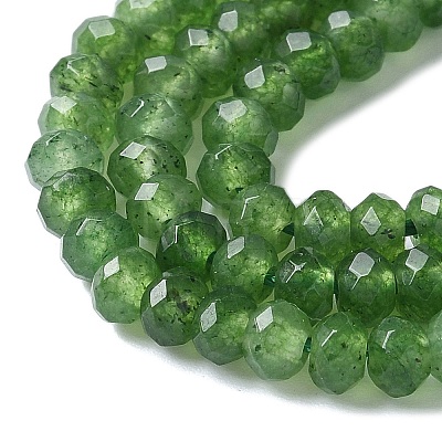 Dyed Natural Malaysia Jade Rondelle Beads Strands X-G-E316-2x4mm-57-1