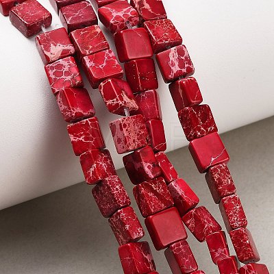 Dyed Natural Imperial Jasper Beads Strands G-F833-A01-01-1