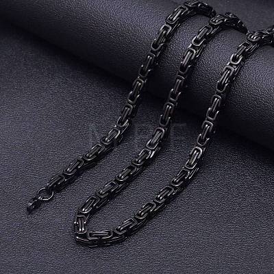Titanium Steel Byzantine Chains Necklace for Men's FS-WG56795-30-1