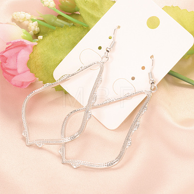 Hollow Teardrop Alloy Dangle Earrings FS-WG02393-01-1