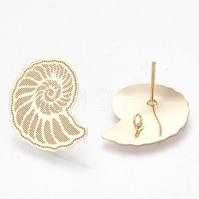 Brass Stud Earring Findings X-KK-S350-052A-G-1