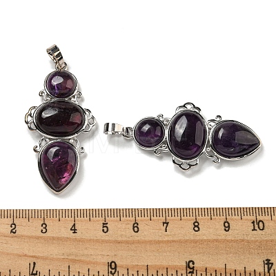 Natural Amethyst Pendants G-Q158-04A-1