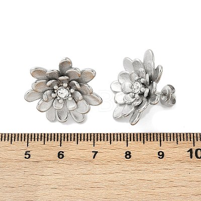 304 Stainless Steel Crystal Rhinestone Stud Earrings EJEW-G423-15P-1